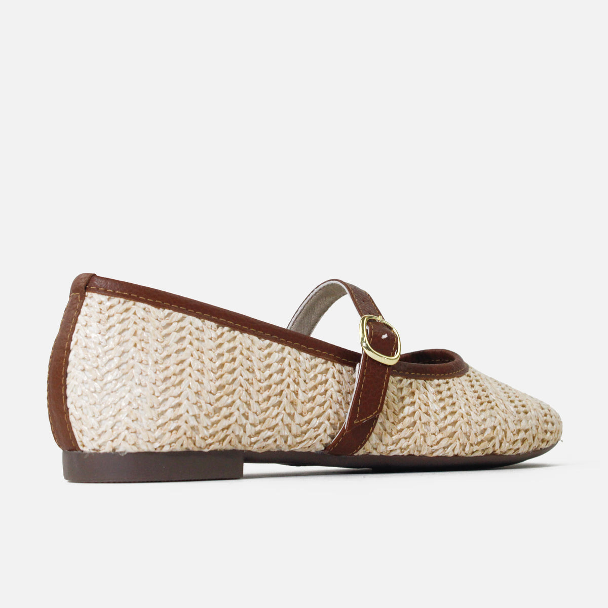 Baleta plana calabash de sintético para mujer - Miel