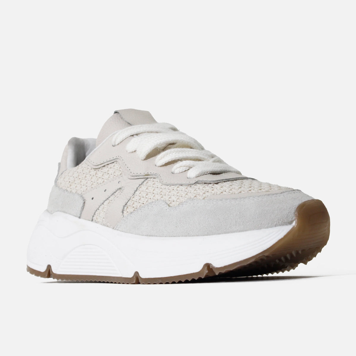 Tenis con plataforma keita de textil para mujer - Beige