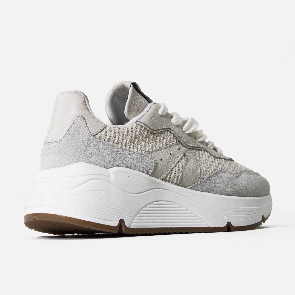 Tenis con plataforma keita de textil para mujer - Beige