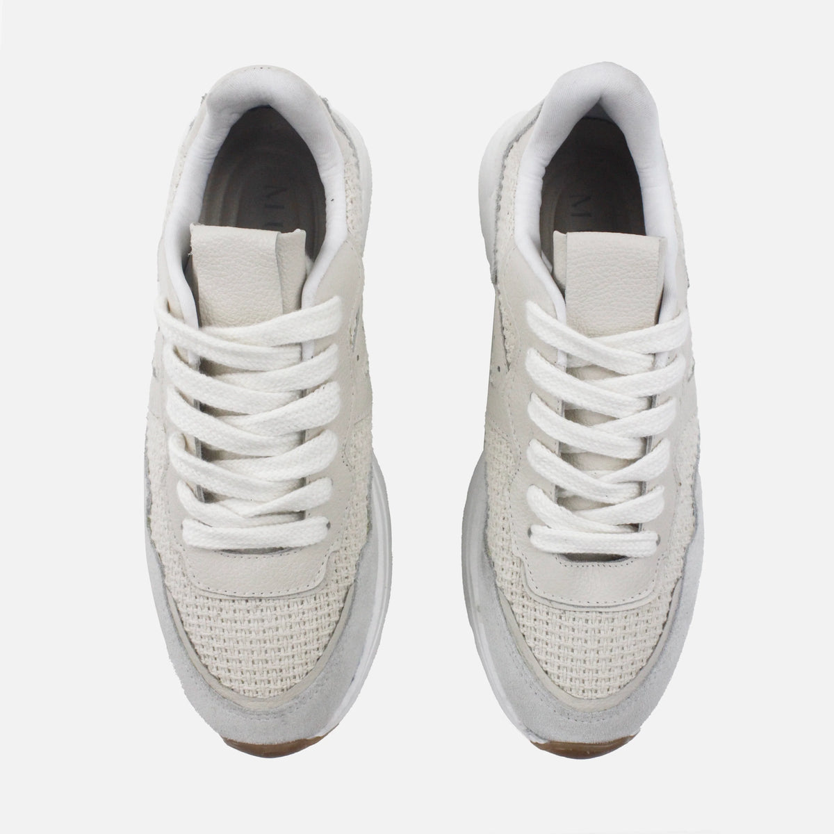 Tenis con plataforma keita de textil para mujer - Beige