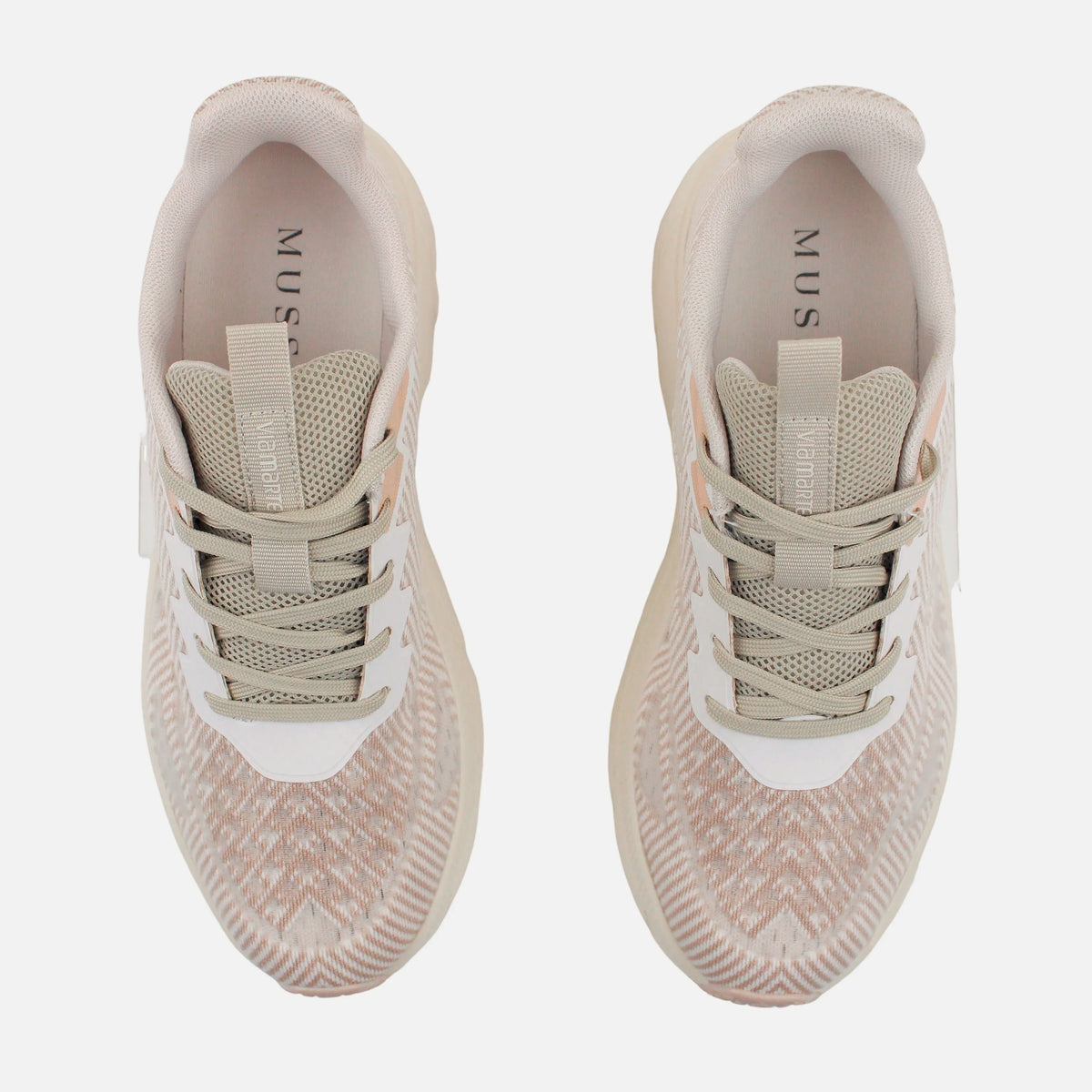 Tenis con plataforma lume de textil para mujer - Beige
