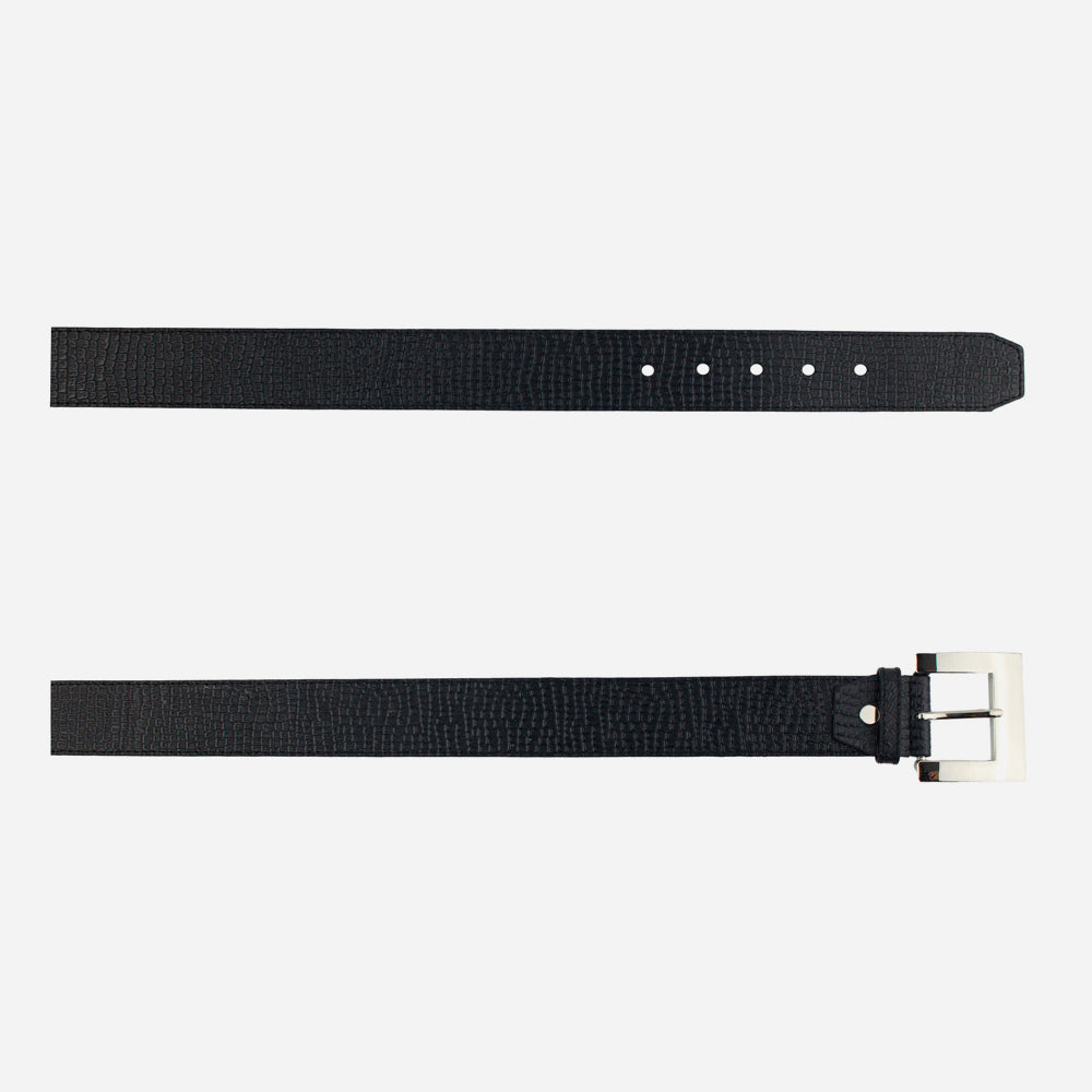Correa cayena de cuero para mujer - Negro