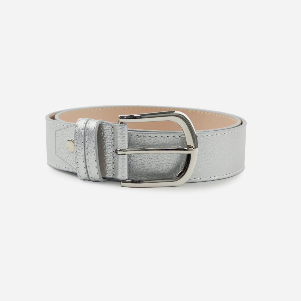 Correa sydney de cuero para mujer - Plata