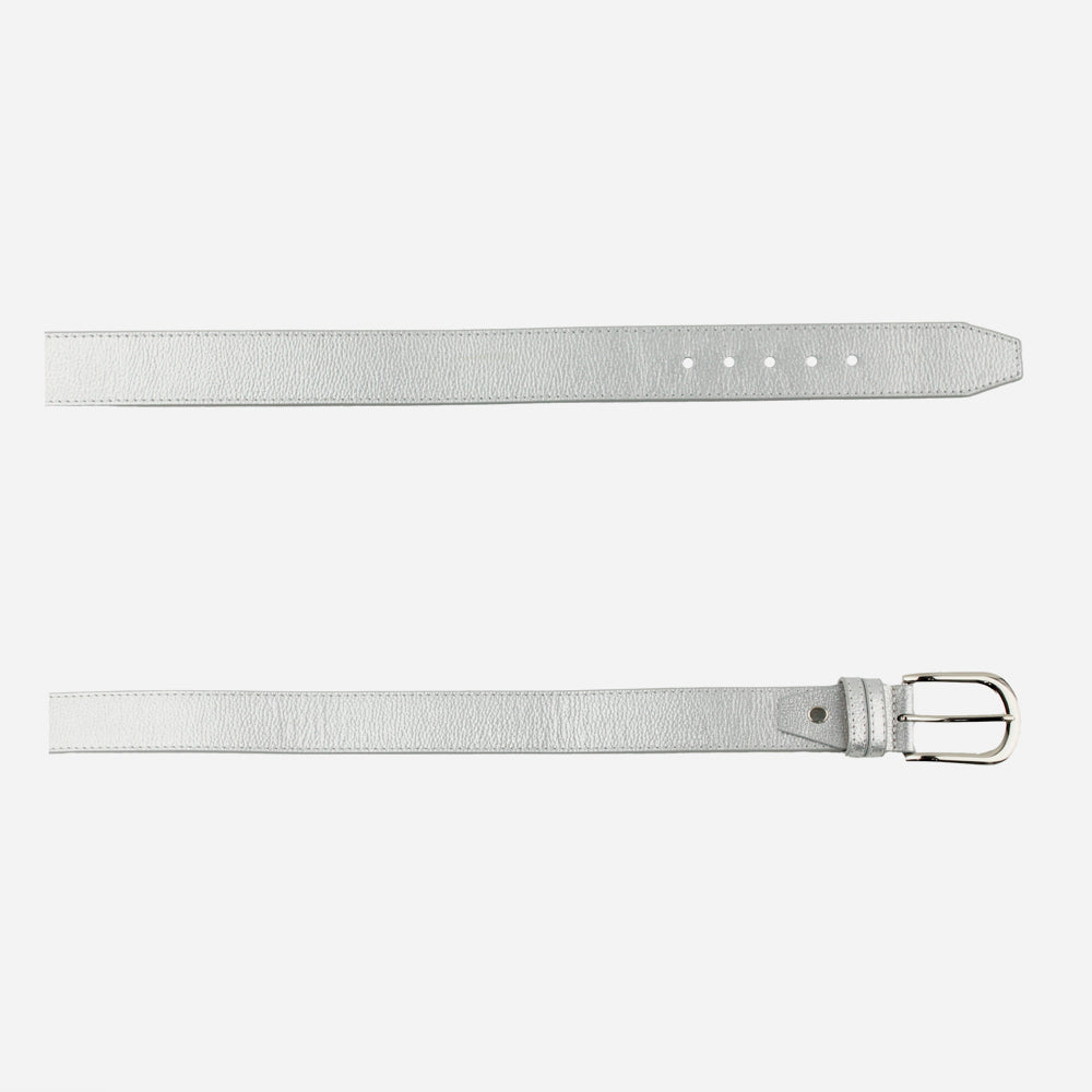 Correa sydney de cuero para mujer - Plata