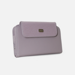 Billetera ambar de cuero para mujer - Morado