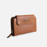 Billetera ambar de cuero para mujer - Brandy