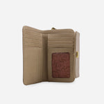 Billetera ambar de cuero para mujer - Taupe