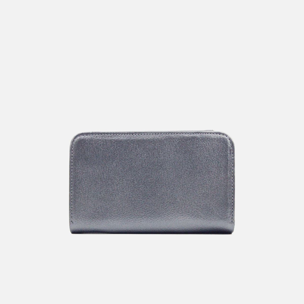 Billetera ambar de cuero para mujer - Plateado