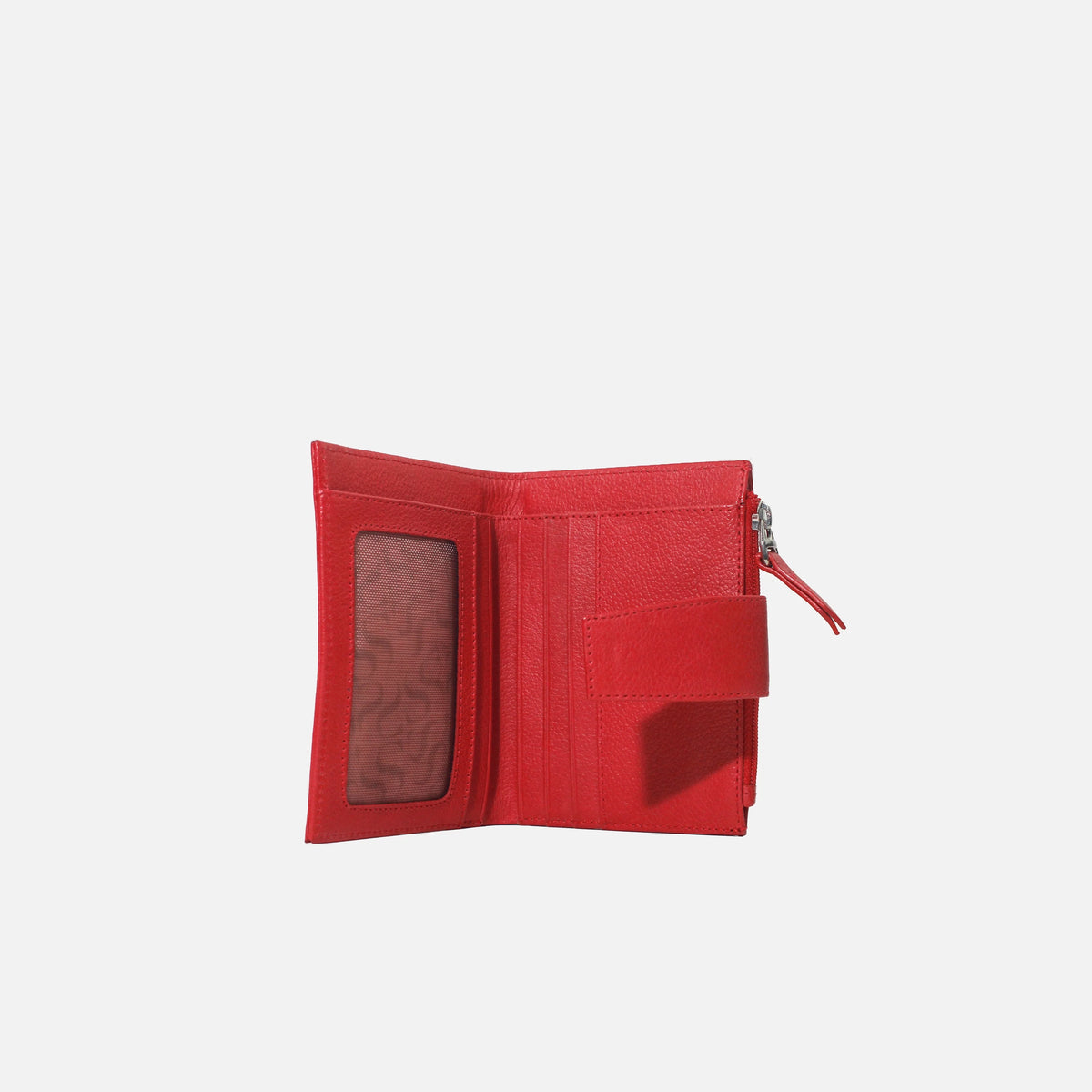 Billetera deneb de cuero para mujer - Rojo