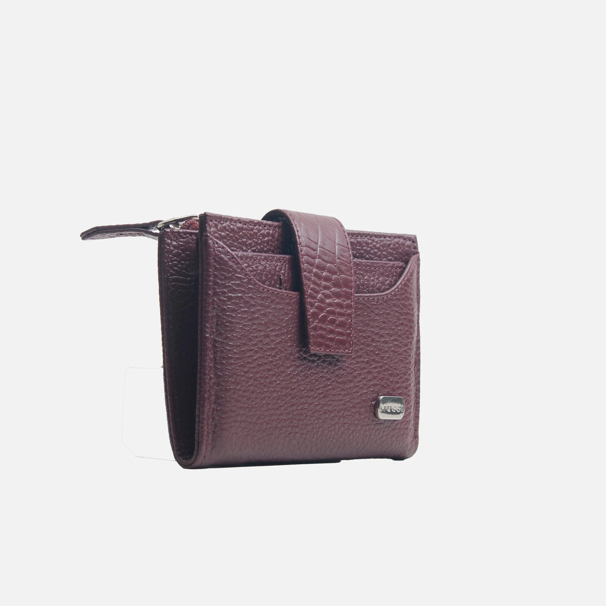 Billetera deneb de cuero para mujer - Vino