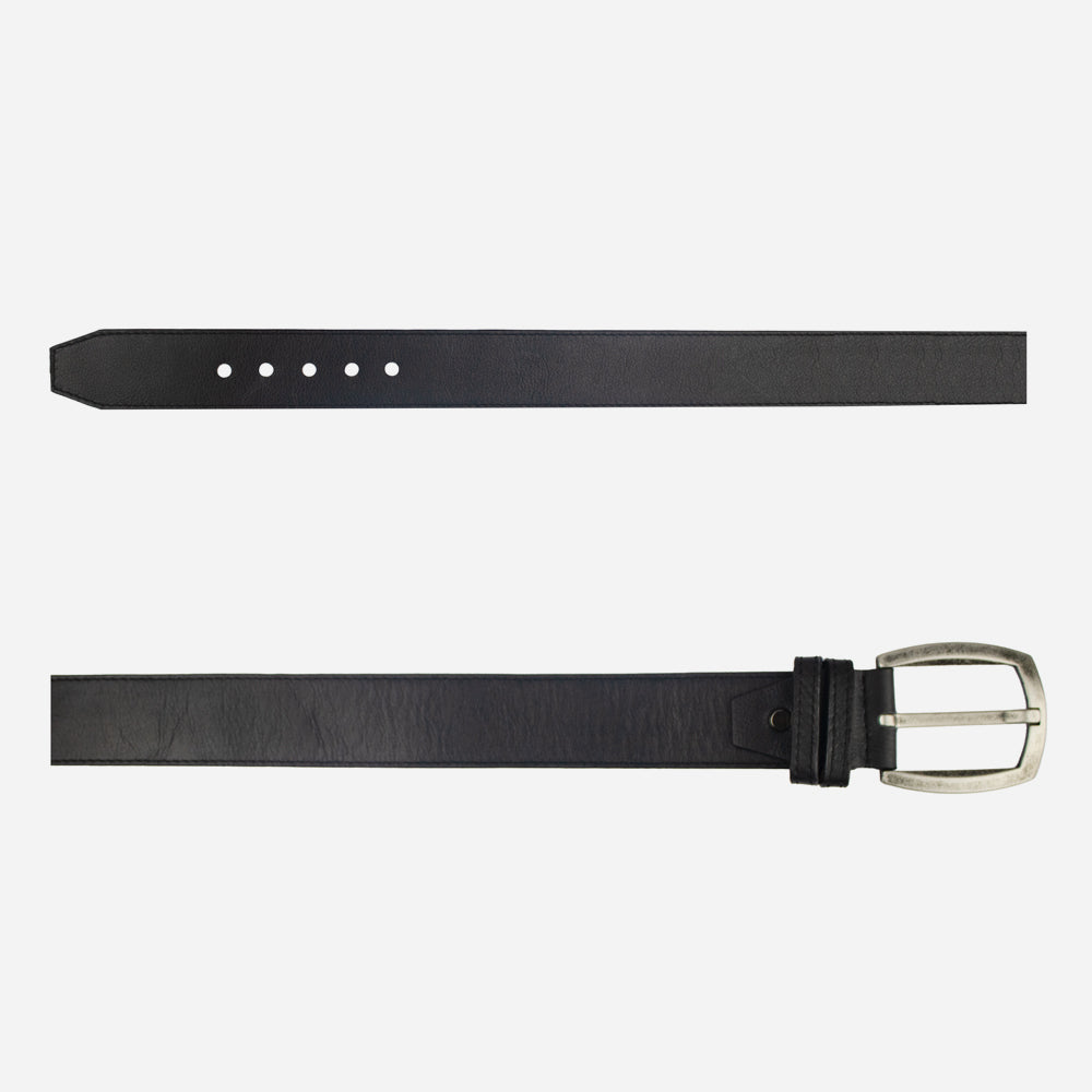 Correa sadira de cuero para hombre - Negro