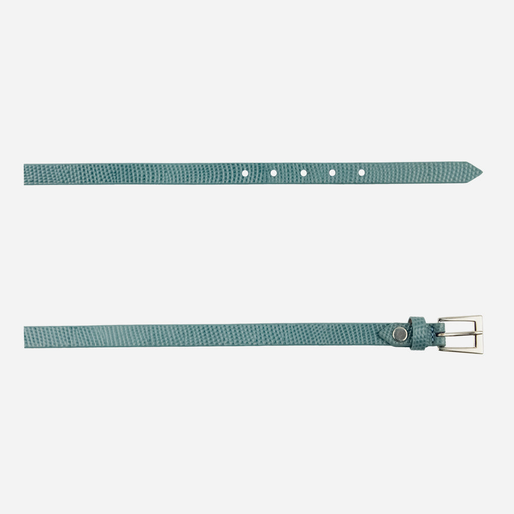 Correa marilyn de cuero para mujer - Azul