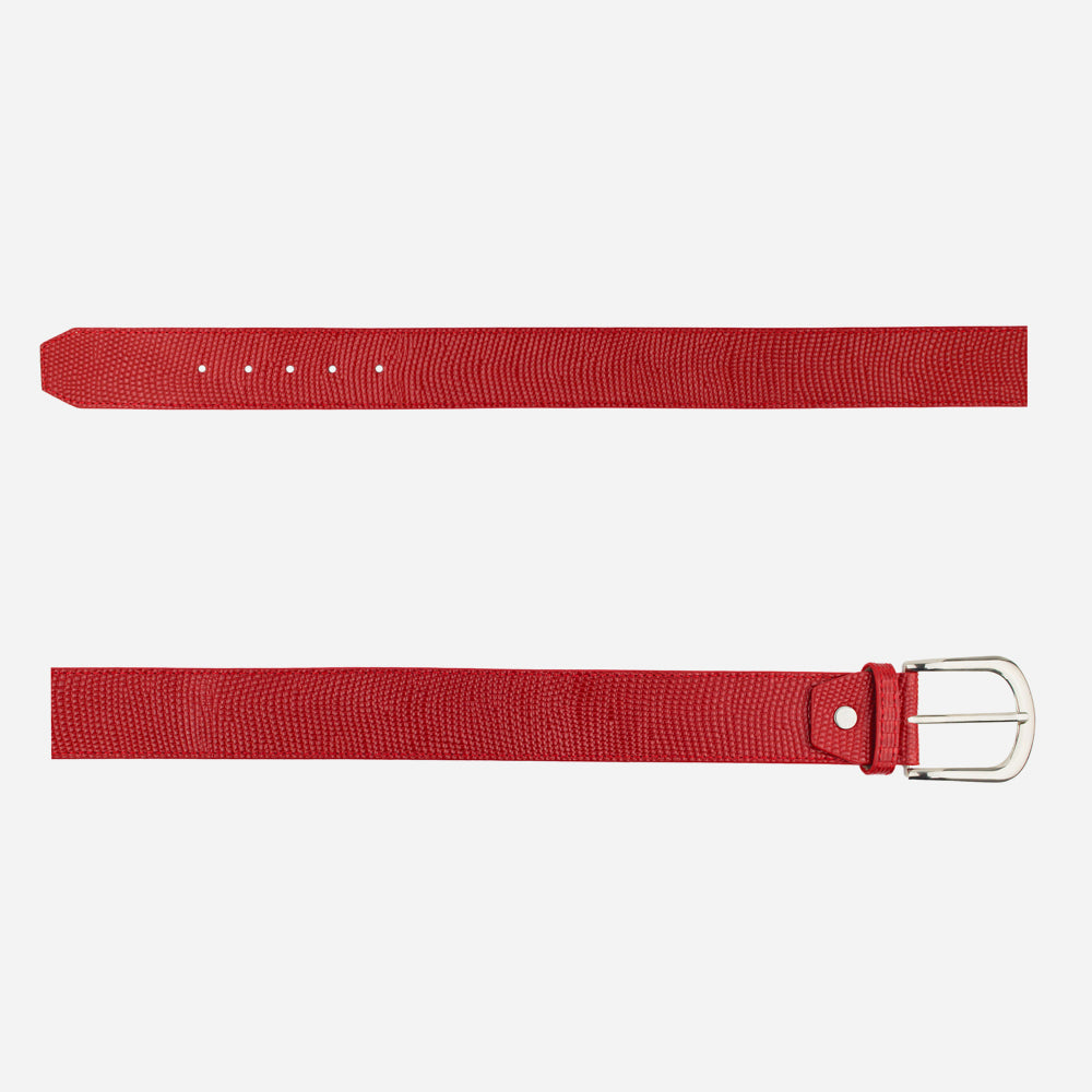 Correa vibrant de cuero para mujer - Rojo