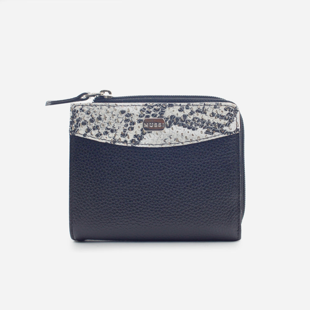 Billetera haru de cuero para mujer - Negro