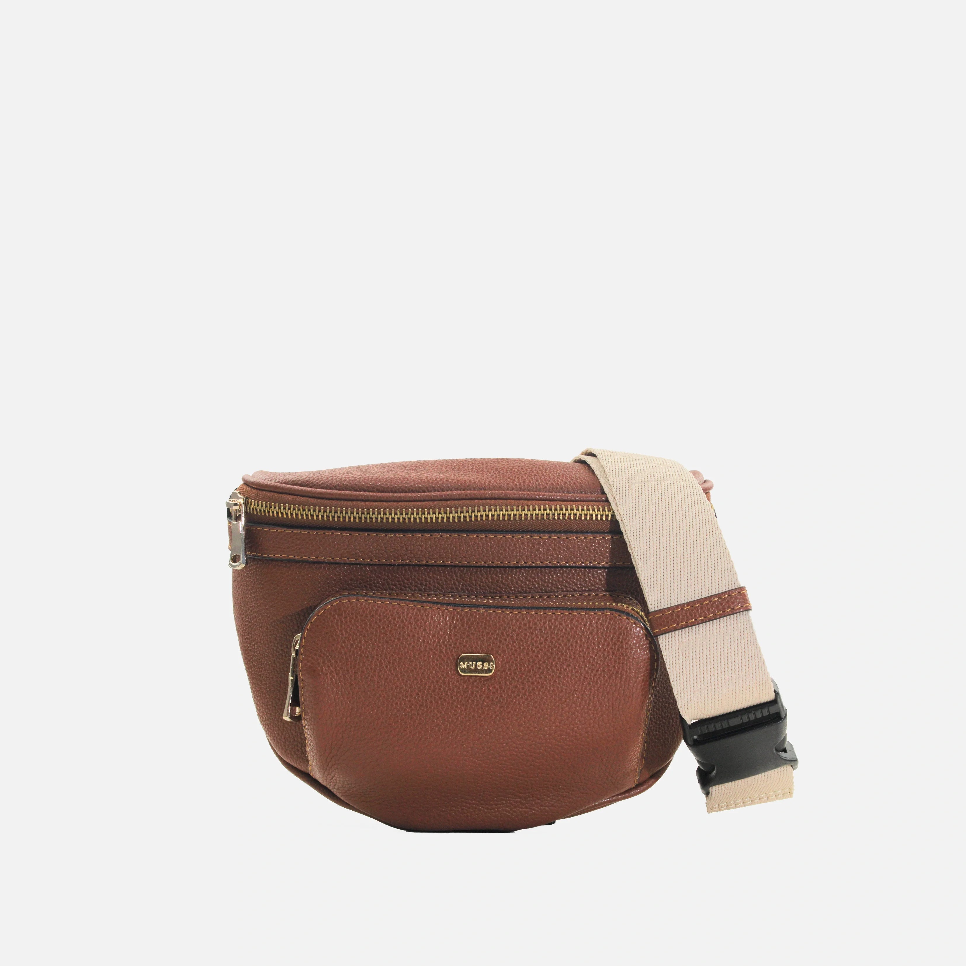 Canguro lotus de cuero para mujer Miel