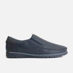 Mocasin plano marcus de cuero para hombre - Negro