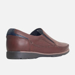 Mocasin plano marcus de cuero para hombre - Brandy