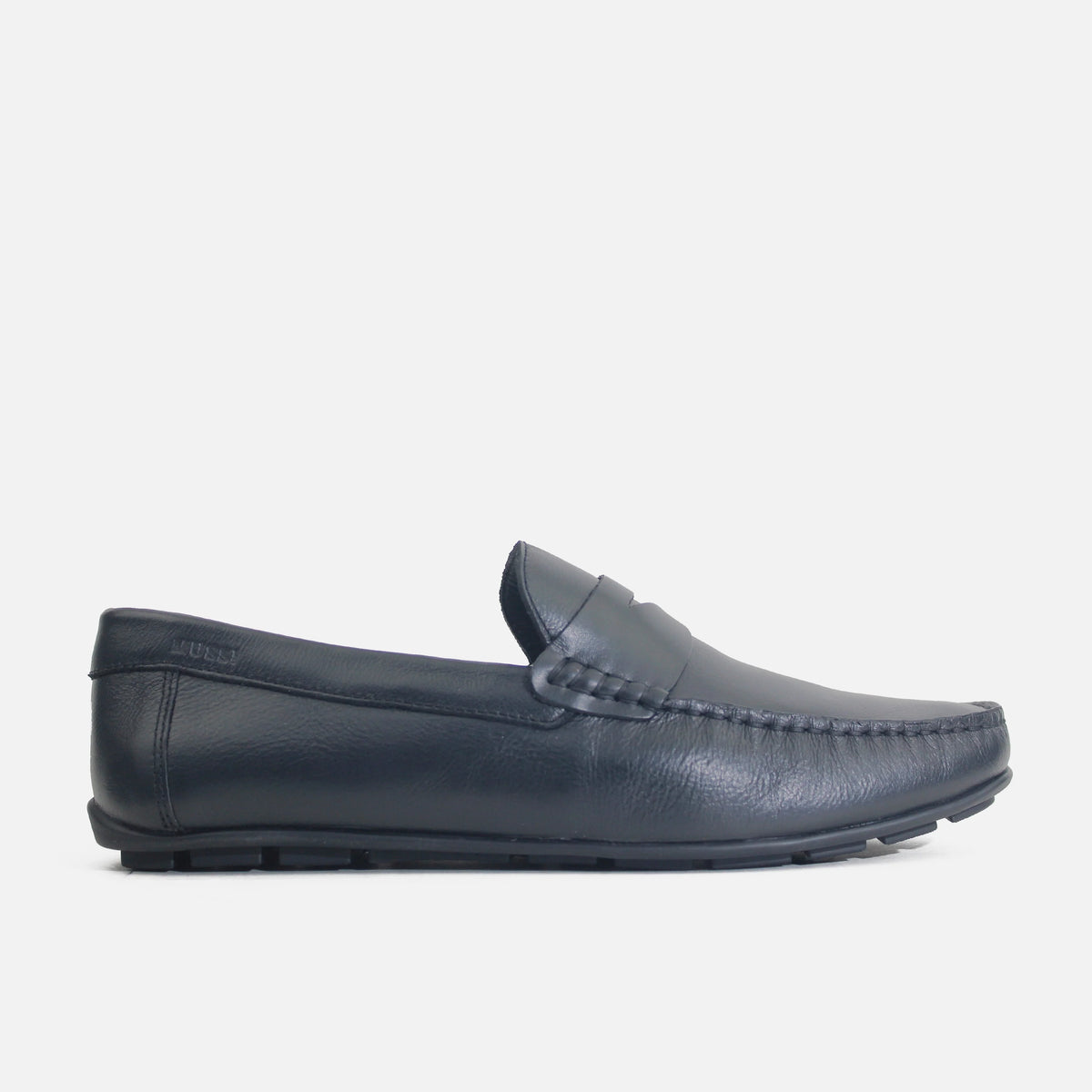Mocasin plano samuel de cuero para hombre - Negro
