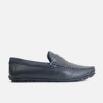 Mocasin plano samuel de cuero para hombre - Negro