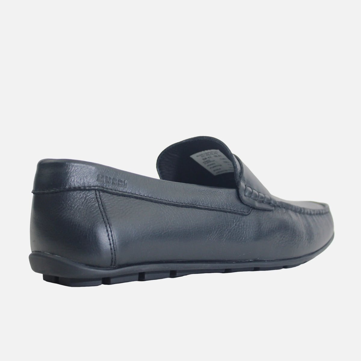 Mocasin plano samuel de cuero para hombre - Negro