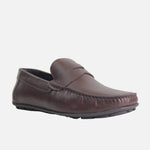 Mocasin plano samuel de cuero para hombre - Miel