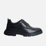 Tenis riccardo de cuero para hombre - Negro