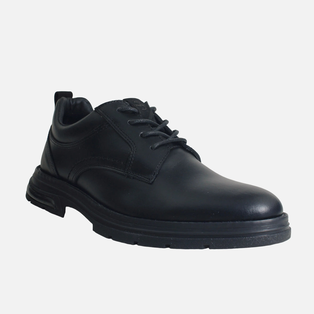 Tenis riccardo de cuero para hombre - Negro