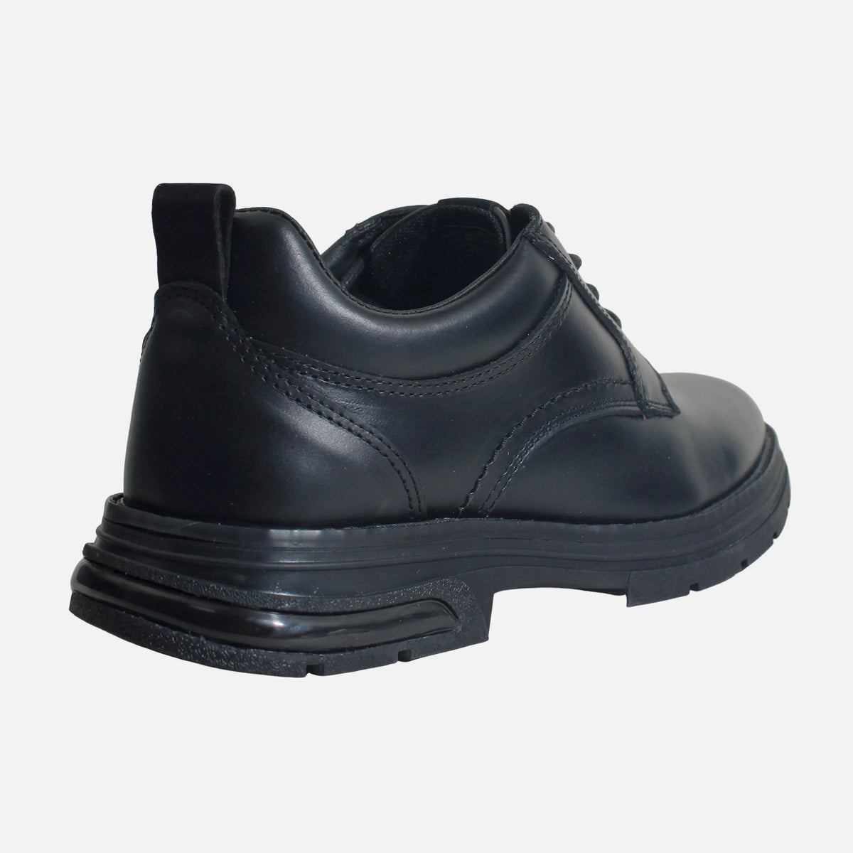 Tenis riccardo de cuero para hombre - Negro