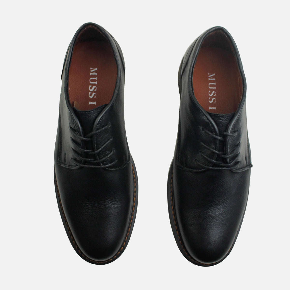 Tenis franco de cuero para hombre - Negro