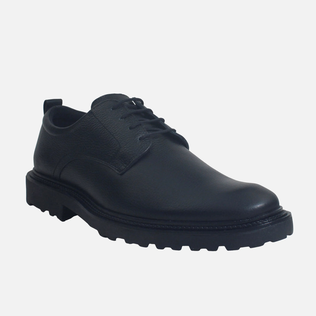 Tenis fabio de cuero para hombre - Negro