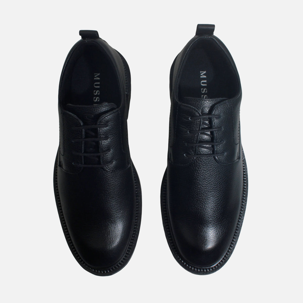 Tenis fabio de cuero para hombre - Negro