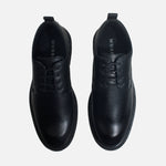 Tenis fabio de cuero para hombre - Negro