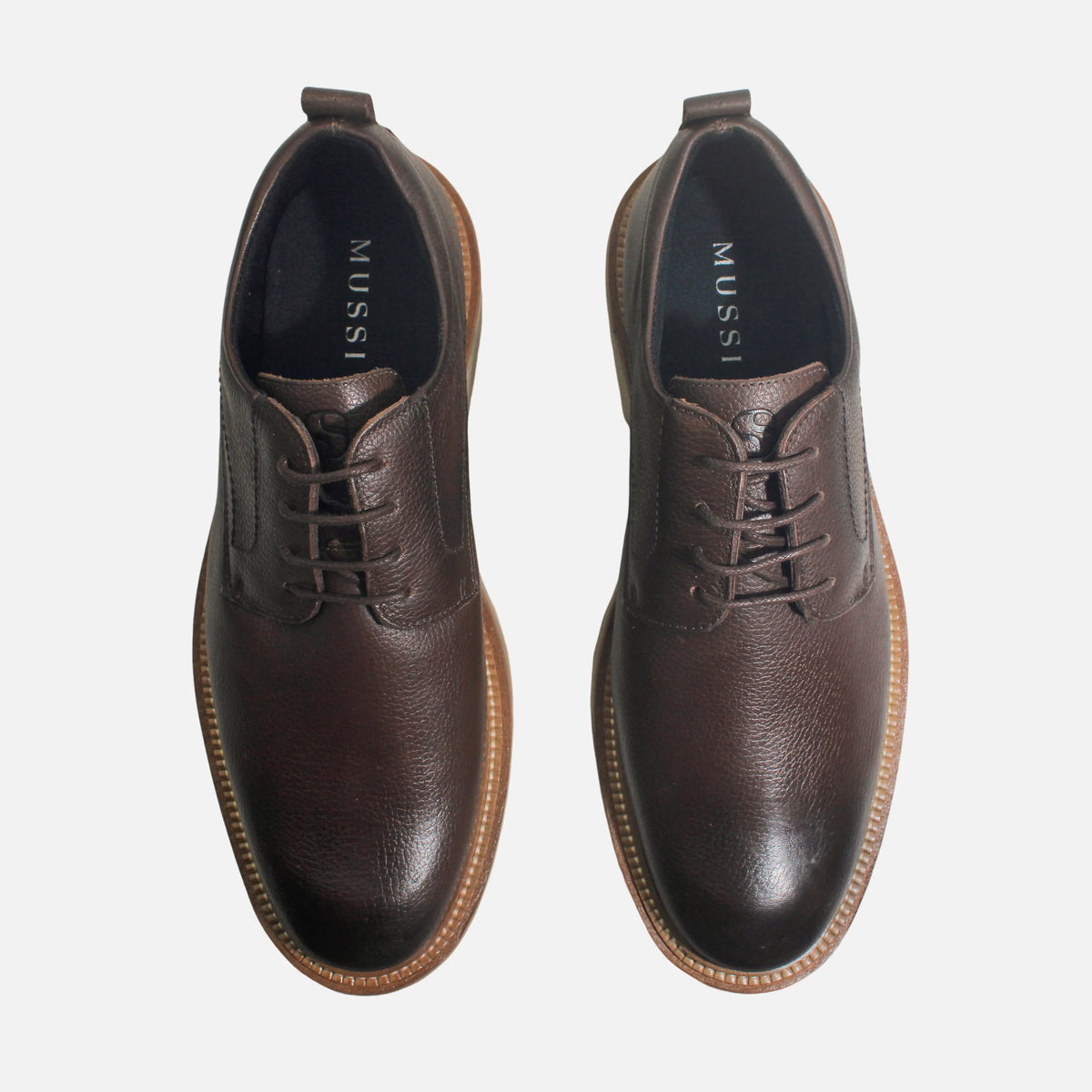 Tenis fabio de cuero para hombre - Brandy