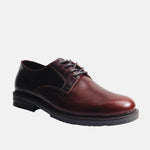 Tenis ares de cuero para hombre - Café