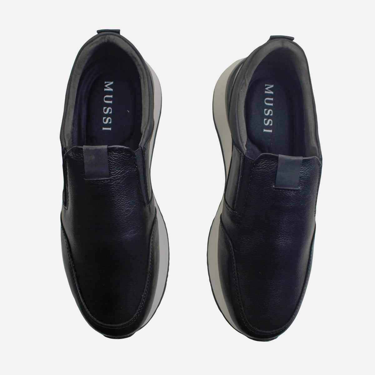 Mocasin plataforma maximilio de cuero para hombre - Negro
