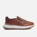 Mocasin plataforma maximilio de cuero para hombre - Miel