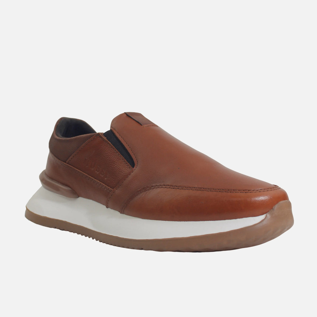 Mocasin plataforma maximilio de cuero para hombre - Miel