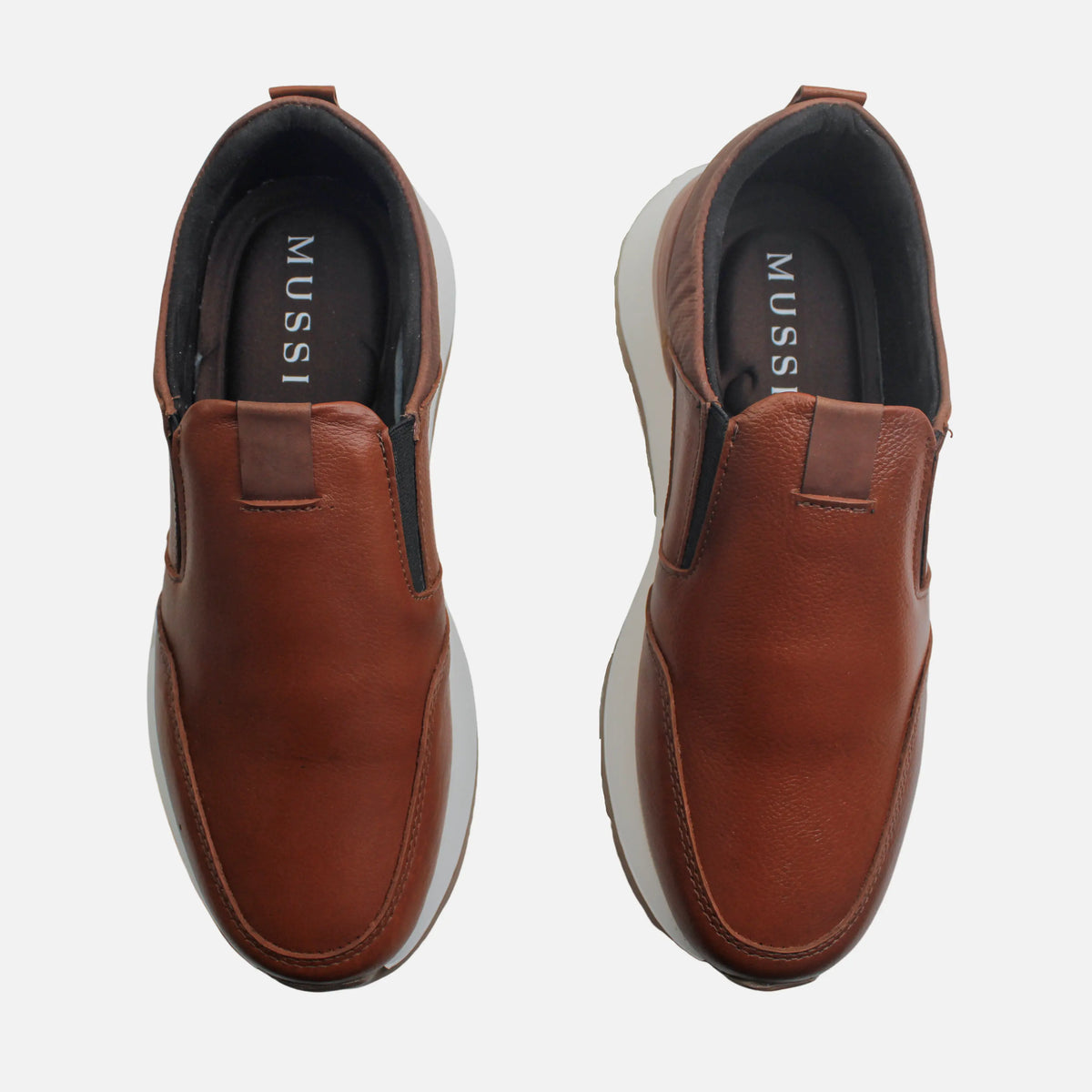 Mocasin plataforma maximilio de cuero para hombre - Miel