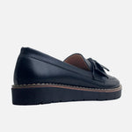 Mocasin plataforma chrystal de sintético para mujer - Negro