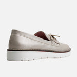 Mocasin plataforma chrystal de sintético para mujer - Oro