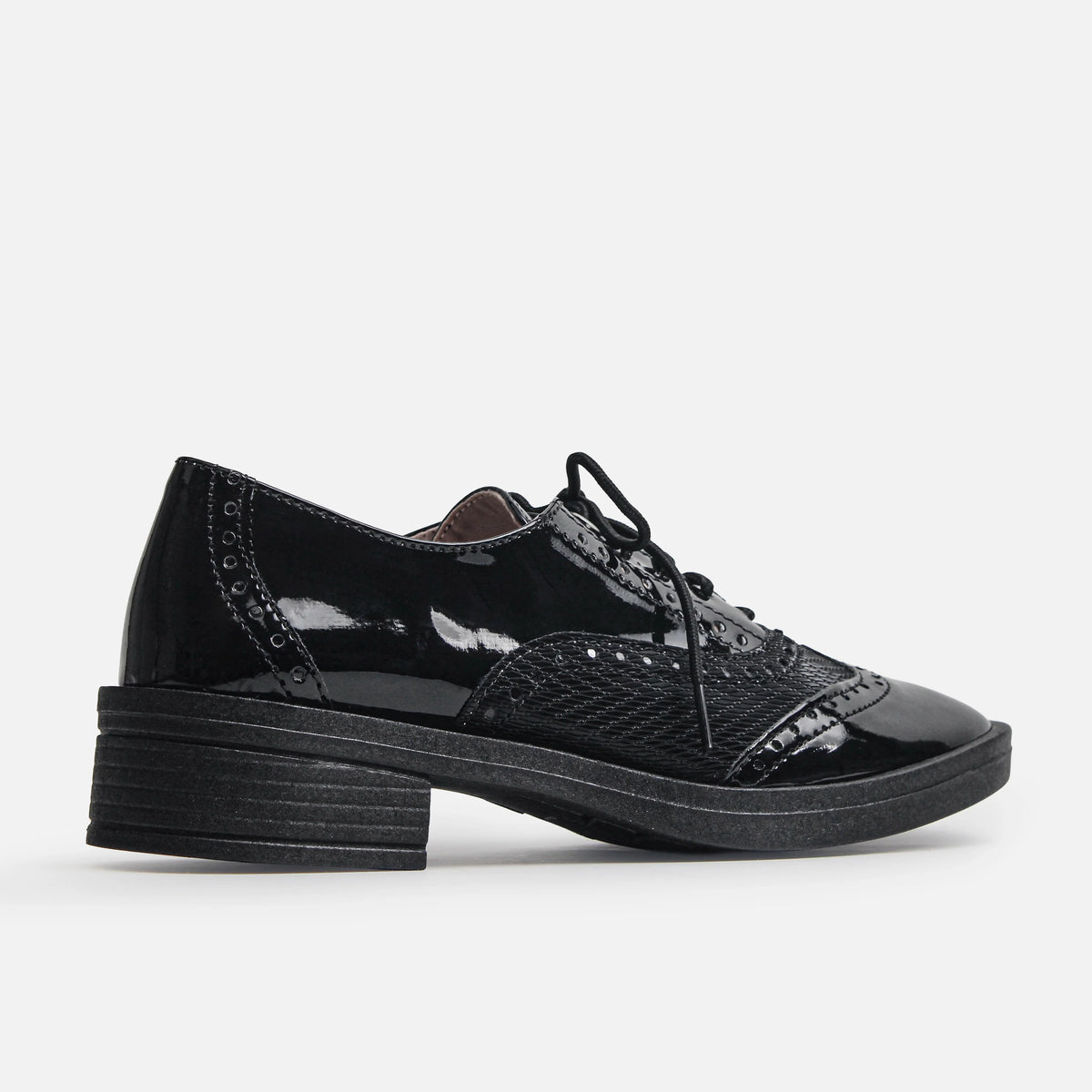 Mocasin plano brisa de sintético para mujer - Negro