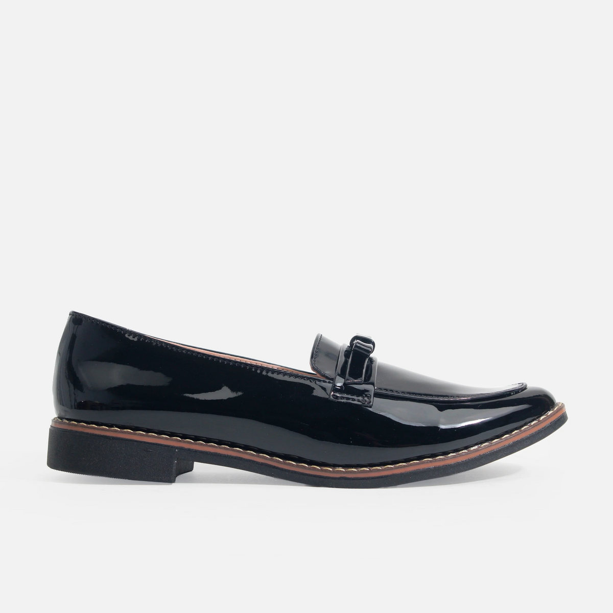 Mocasin plano selene de sintético para mujer - Negro