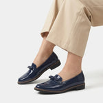 Mocasin plano selene de sintético para mujer - Azul