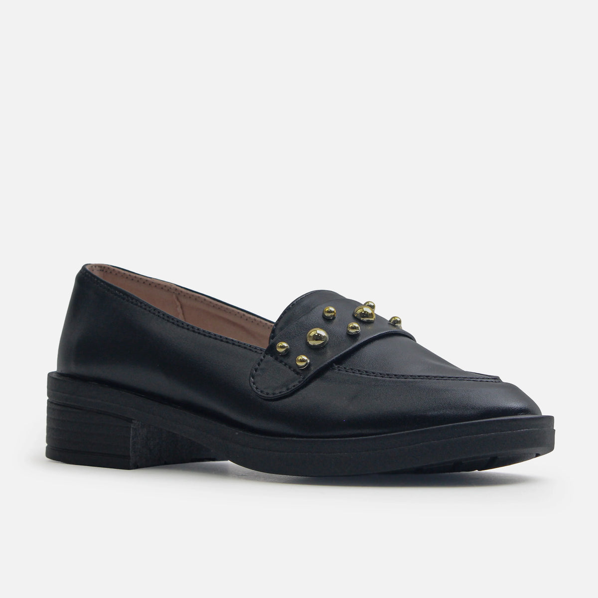 Mocasin plano belice de sintético para mujer - Negro