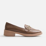 Mocasin plano belice de sintético para mujer - Taupe