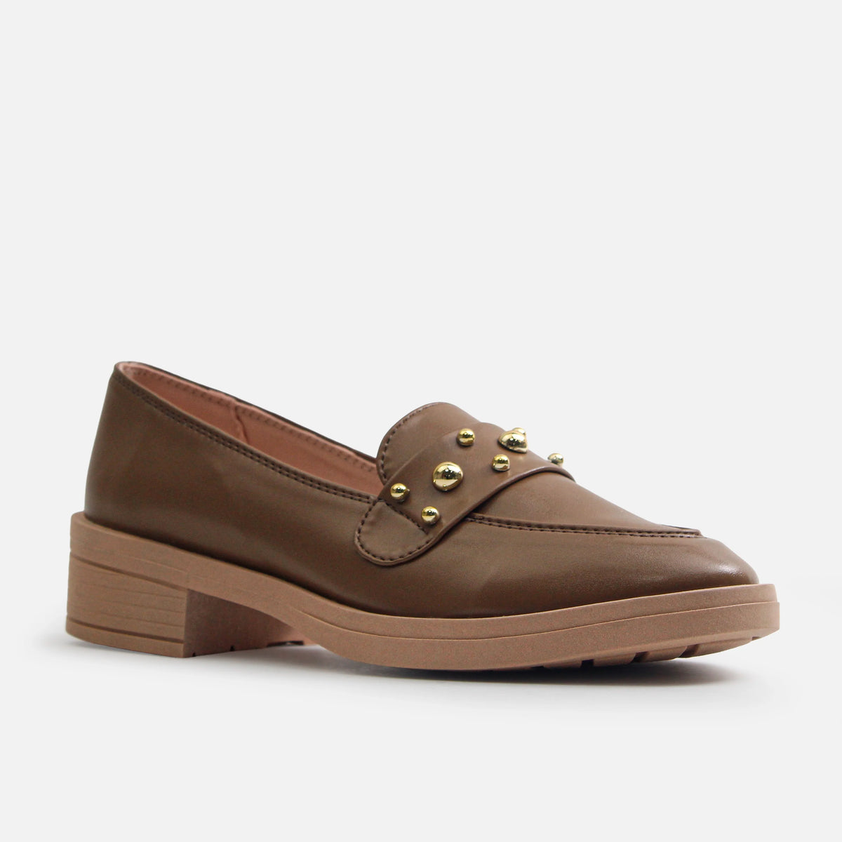 Mocasin plano belice de sintético para mujer - Taupe