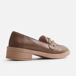 Mocasin plano belice de sintético para mujer - Taupe