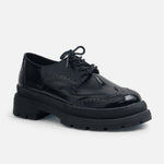 Oxford danubio de cuero para mujer - Negro