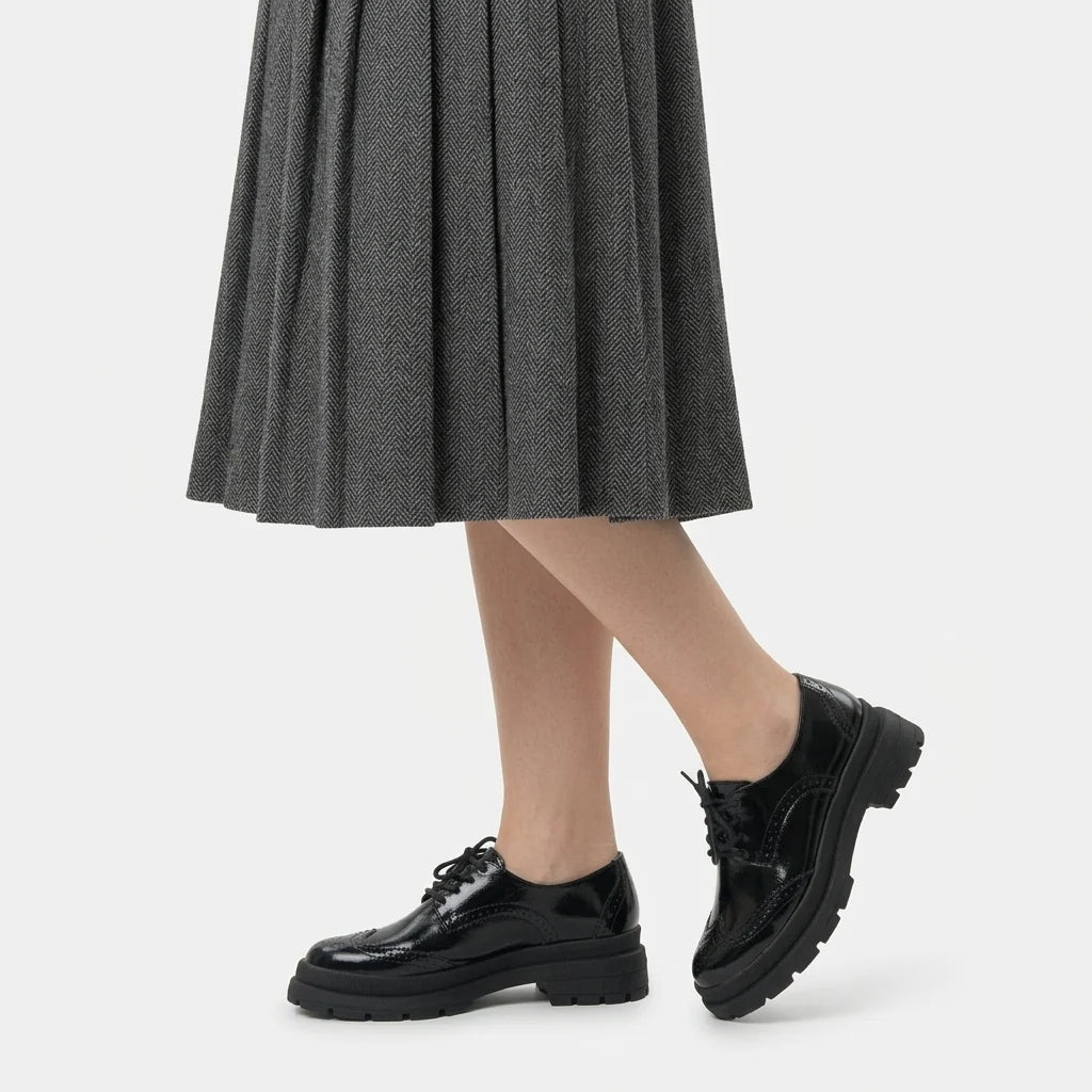 Oxford danubio de cuero para mujer - Negro