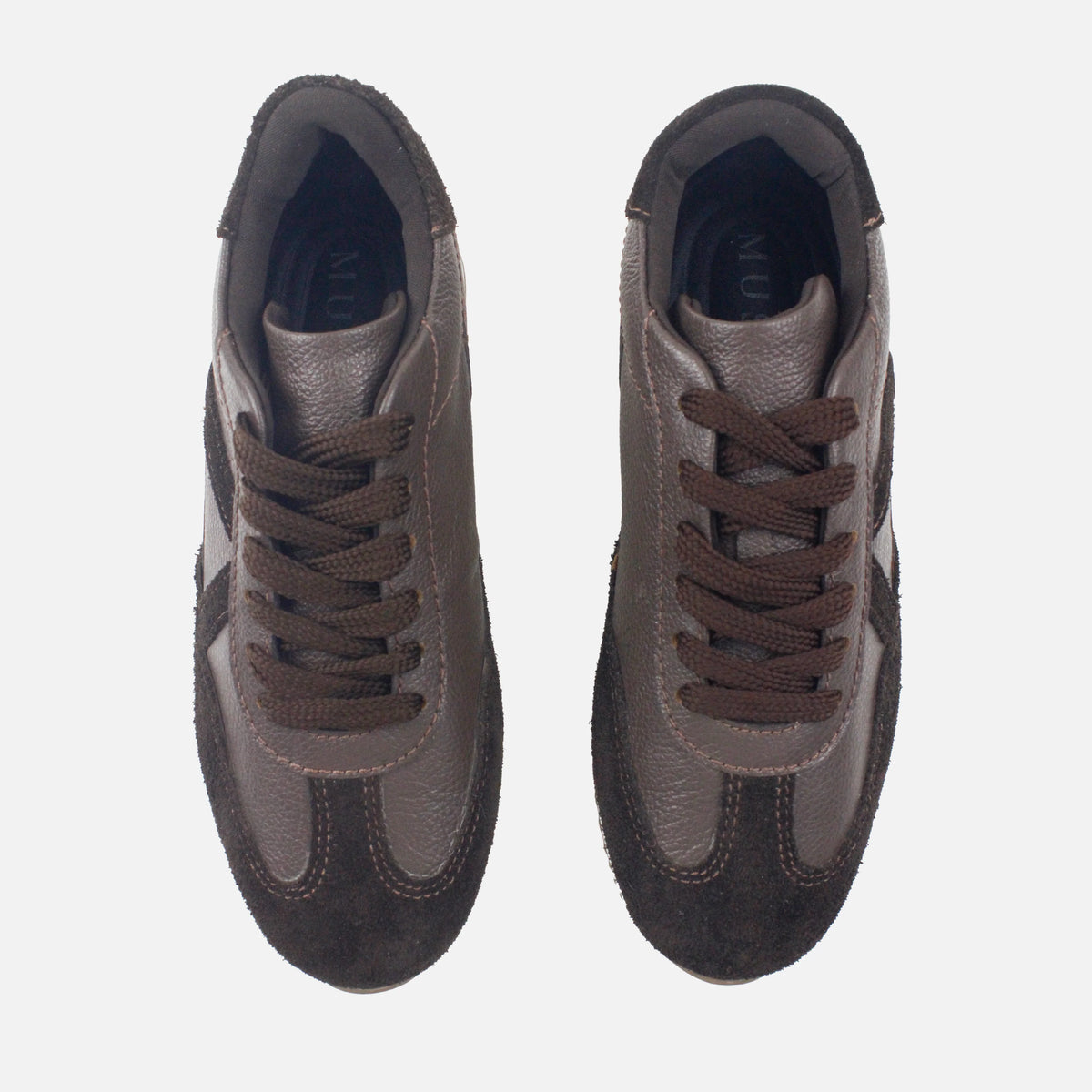 Tenis kivu de cuero para mujer - Café